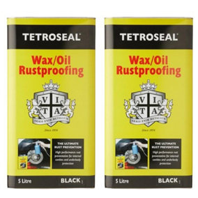 Tetroseal Wax Oil Underseal Shutz Rustproof Black - 5L x2 Easy Application