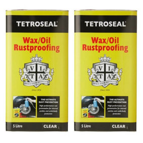 Tetroseal Waxoil Car Rustproof Clear Car Rust Proofing 5L x2 Easy Application