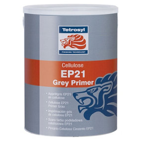 Tetrosyl Cellulose EP21 Grey Primer Fast Drying Paint Refinish Topcoat 5L x2