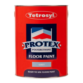 Tetrosyl Protex Heavy Duty Floor Paint Garage Workshop Shed 5 Litres Grey 5L
