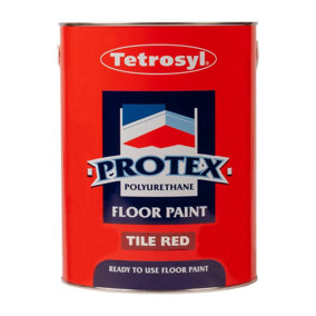 Tetrosyl RFP005 Protex Floor Paint Heavy Duty Ready To Use 5L - Tile Red x 2