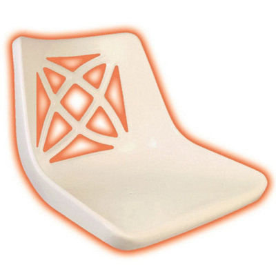 Tetrosyl Standard White Chair Shell Replacement Seat No Legs For Stools