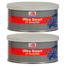 Tetrosyl Ultra Smart 2K Smooth Car Body Paintwork Dent & Scratch Filler 250ml x2
