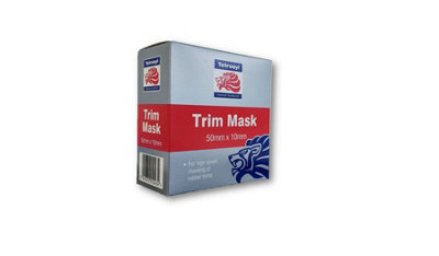 Tetrosyl Uni-Mask Trim Mask Protection Creped Paper Vinyl Tape 50mm x 10m x 12