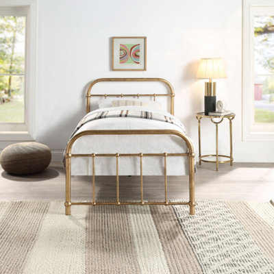 Brass gold bed on sale frame