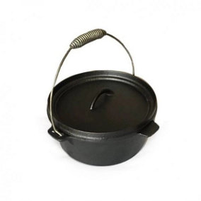 Texas Club 3.9L Cast Iron Dutch Oven Pot with Lid - Ultimate Versatility for Your Culinary Adventures