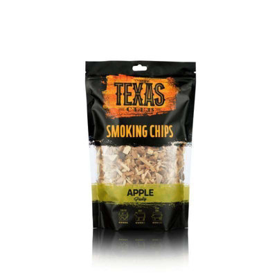 Texas Club Apple Wood Chips, 1ltr - Infuse Your Grilled Delights with the Pleasant Aroma and Sweet Smoke of Apple Wood