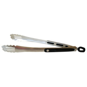 Texas Club Brushed Stainless Steel Grill Tongs: Essential Grilling Perfection at 45cm