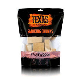 Texas Club Fruit Tree Smoking Chunks, 1kg - Enhance Your BBQ with Sweet, Natural Apple, Cherry, and Pearwood Smoke