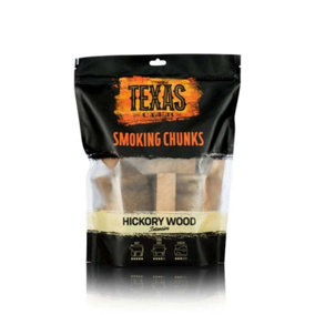 Texas Club Hickory Smoking Chunks, 1 Kg - Enhance Your BBQ with Expressive and Sweet Hickory Smoke