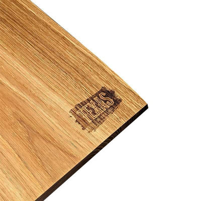 Texas Club Oak Chopping Board 40cm - Handmade with Leather Handle
