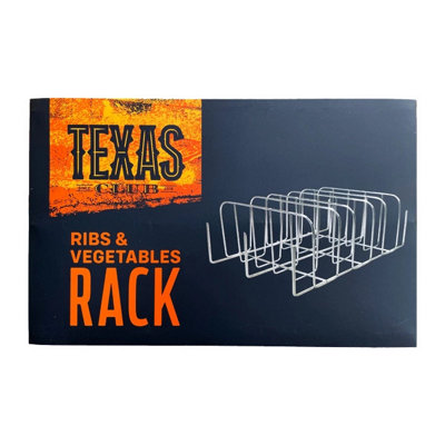 Texas Club Stainless Steel Ribs and Vegetables Roast Rack - Grill Accessory for Media, Grande, Limited Models