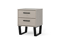 Texas Grey 2 drawer bedside cabinet