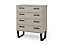 Texas Grey 4 drawer chest of drawers
