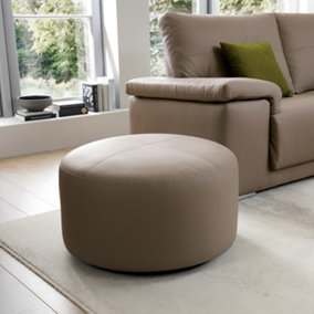 Texas Round Swivel Footstool in Taupe