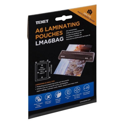 Texet A6 Laminating Pouches (Pack of 25) Clear (One Size) Price Comparisons | Compare The Build