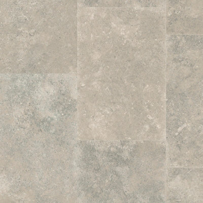 Texstar Stone Tile Vinyl by Remland (Pietra Sacra Medium Grey, 6m x 2m)