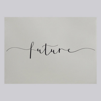 Text Future (Mirror Art Print) / 93x71cm