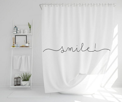Text Smile (Shower Curtain) / Default Title
