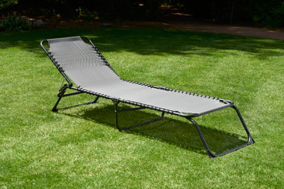 Textaline Sun Lounger Bed  - L28 x W59 x H190 cm - Grey