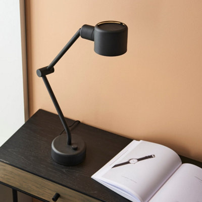 Textured Black Industrial Task Lamp - Adjustable Table Desk Light ...