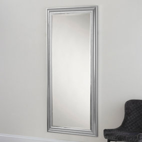Textured Chrome Silver Full length mirror 168.5x77cm