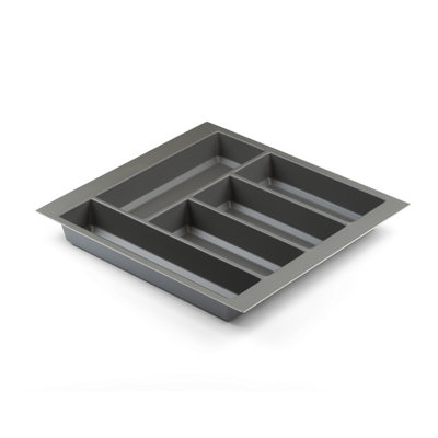 Textured Grey Cutlery Tray for 800mm Grass Scala Kitchen Drawer