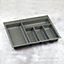 Textured Grey Cutlery Tray for 600mm Blum Tandembox Kitchen Drawer 422mm x 512mm Storage Basalt 5 Compartment Non Slip Texture