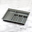 Textured Grey Cutlery Tray for 600mm Blum Tandembox Kitchen Drawer 422mm x 512mm Storage Basalt 5 Compartment Non Slip Texture