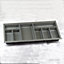 Textured Grey Cutlery Tray for 800mm Blum Tandembox Kitchen Drawer 422mm x 712mm Storage Basalt 5 Compartment Non Slip Texture