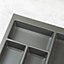 Textured Grey Cutlery Tray for 900mm Blum Tandembox Kitchen Drawer 422mm x 812mm Storage Basalt Compartment Non Slip Texture