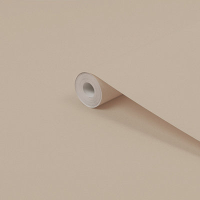 Textured Plain Beige Wallpaper