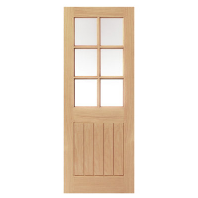 Thames Oak 6 Light Internal Door - Unfinished