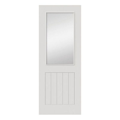 Thames White Half Light Glazed Internal Door - Primed