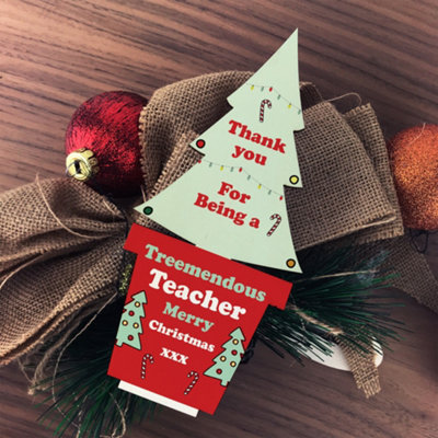 Thank You Christmas Gift For Teacher Standing Christmas Tree