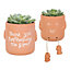 Thank You For Helping Me Grow Terracotta Plant Pot Pal