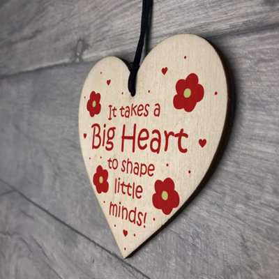 THANK YOU GIFT FOR TEACHER Assistant Nursery Teacher Heart Leaving Gift ...