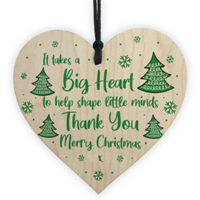 Thank You Gift For Teacher Christmas Wooden Heart Gift For Teacher From Child