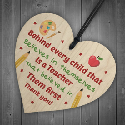 Thank You Teacher Gift Plaque Keepsake Leaving NURSERY School Gift ...