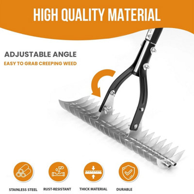 Thatch Rake Stainless Steel Curved Tip Teeth