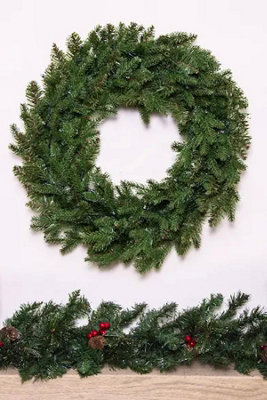 The 60cm Vivace Pine Wreath - Green