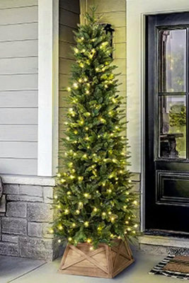 The 7ft Outdoor Pre lit Ultra Slim Mixed Pine