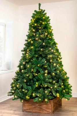 The 8ft Pre-lit Arbor Vitae Fir Tree with hinged branches