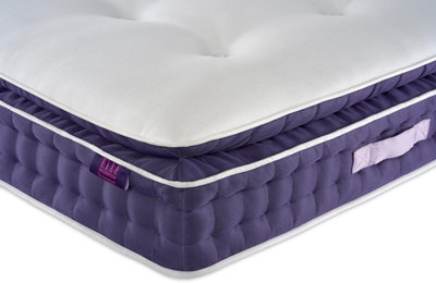 The Amethyst Luxury Wool Pocket Spring, Double Bed Mattress, Handmade Natural Pressure Relieving, Weight Distributing Pillowtop