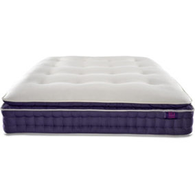 The Amethyst Luxury Wool Pocket Spring, Small Double Mattress, Handmade Natural Pressure Relieving, Weight Distributing Pillowtop