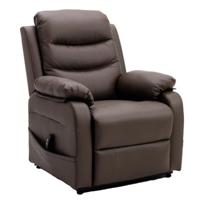 The Bamford - Single Motor Riser Recliner Chair in Truffle Plush Faux ...