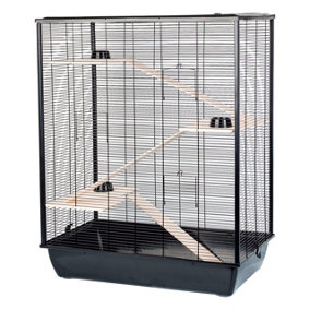 The Belfry Rat Hamster Small Animal Cage - 78 x 48 x 97 - Black