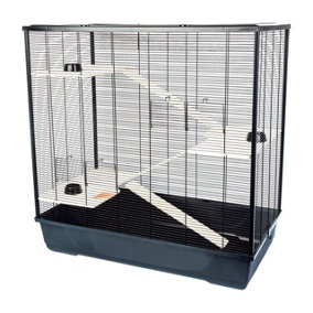 The Belfry XL Rat Hamster Small Animal Cage - 100 x 54 x 100 - Black