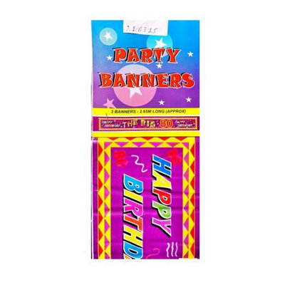 The Big Bordered 80th Banner Multicoloured (One Size)