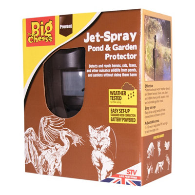 The Big Cheese Jet-Spray Pond & Garden Protector - Motion-Activated Repellent
